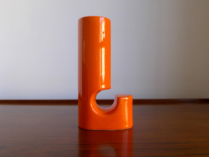 RETRO VINTAGE ITALIAN ORANGE POP-ART VASE 1960s