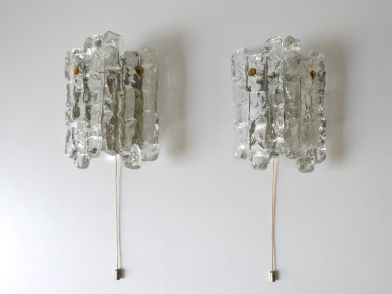 PAIR OF KALMAR ICICLE SCONCES / WALL LIGHTS, c.1960s