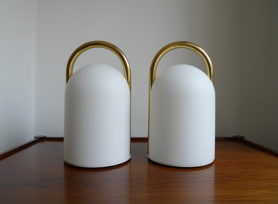 Rare Pair of Romolo Lanciani “Tender” Table Lamps for Tronconi, c. 1980s