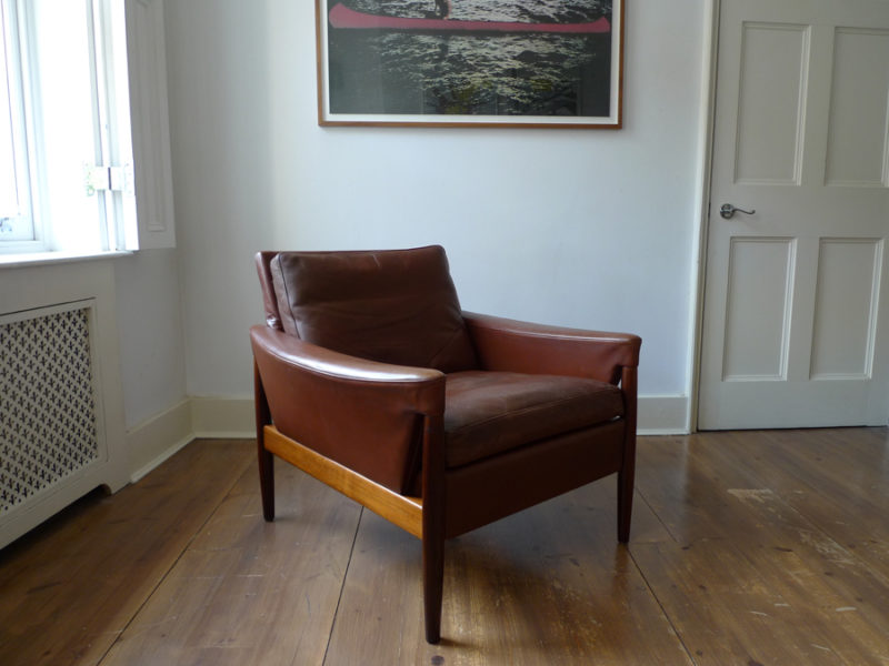 Kurt Østervig Rosewood & Leather Club Chair for Ryesberg Møbler, c.1967