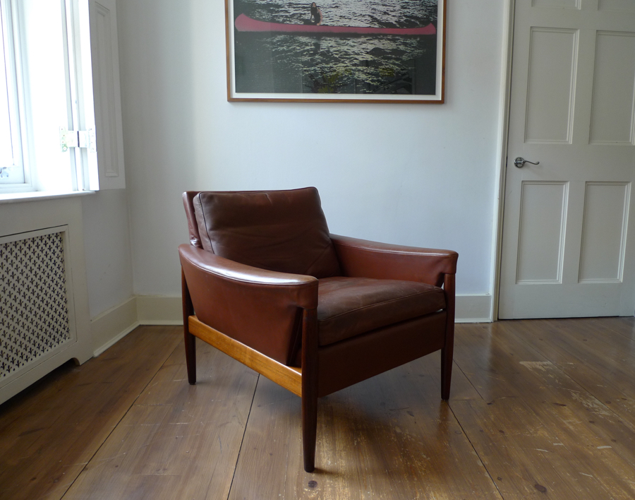 Kurt Østervig Rosewood & Leather Club Chair for Ryesberg Møbler, c.1967