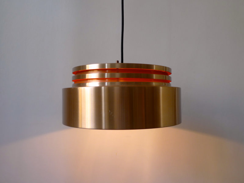 Danish Mid-Century Copper Ceiling Pendant Light, 1960s