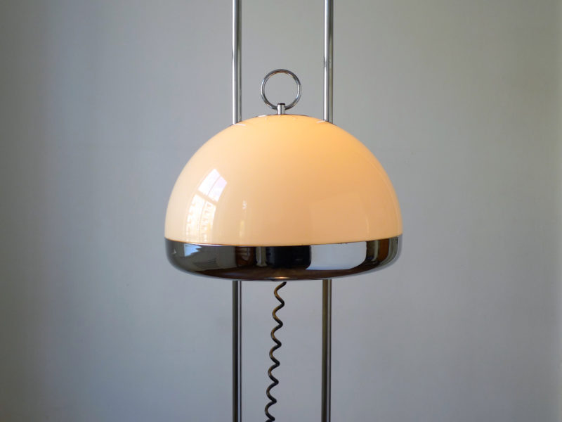 Stunning Italian Adjustable Space Age Mushroom Standard Floor Lamp, c. 1960s