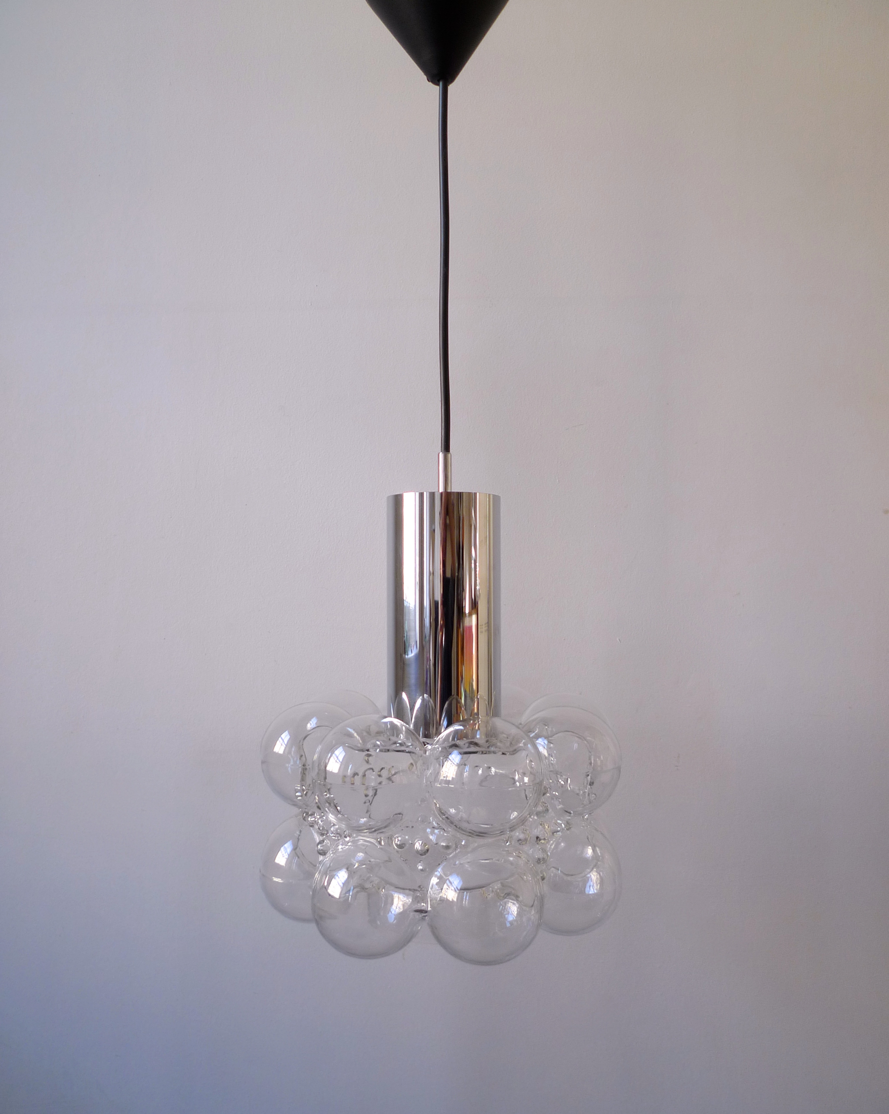 Mid-Century Tynell & Gantenbrink “Bubble Glass” Pendant For Limburg Glashütte, 1960s