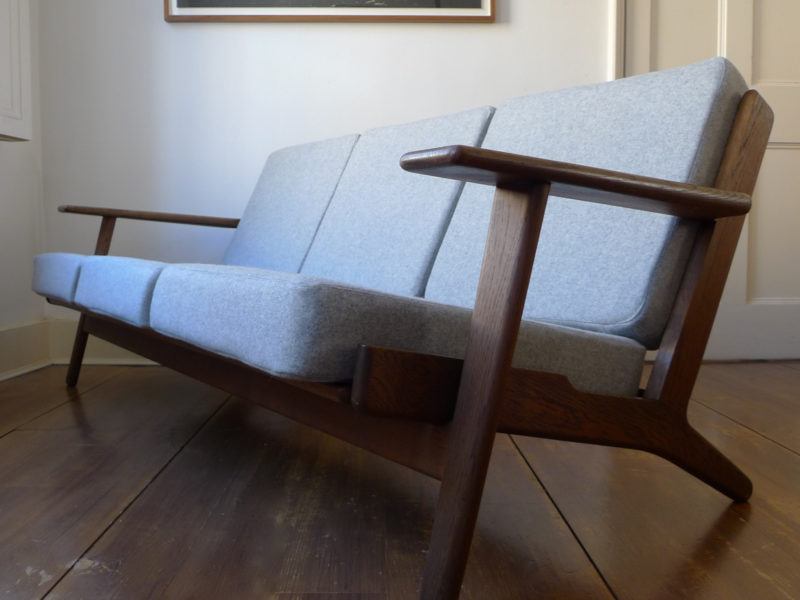 Iconic Hans J. Wegner Model GE290 3 Seater Sofa by Getama, Danish 1950s