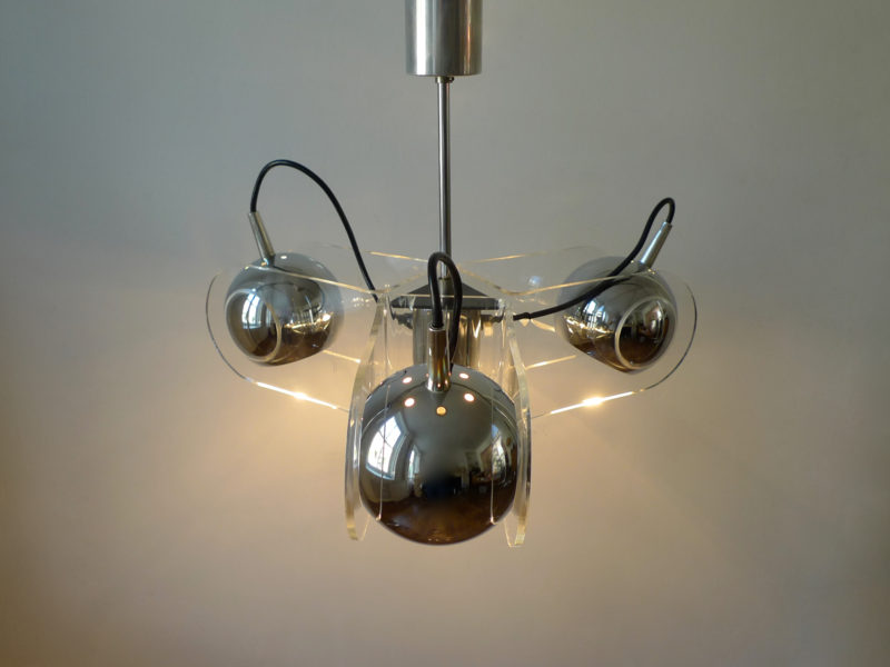 Space Age Model 540 Ceiling Light By Gino Sarfatti For Arteluce, Italy 1960s