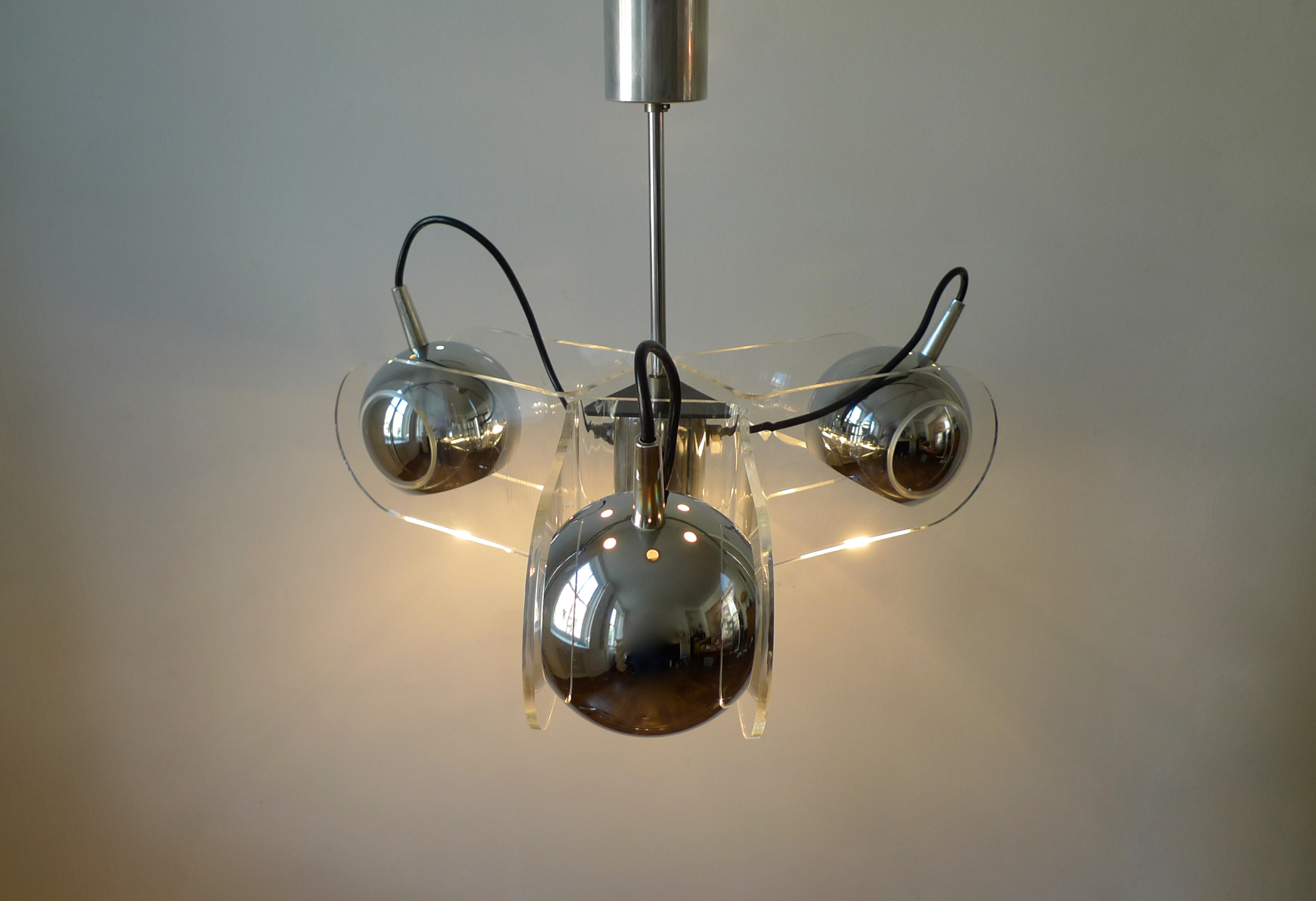 Space Age Model 540 Ceiling Light By Gino Sarfatti For Arteluce, Italy 1960s